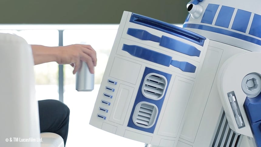 Life-Size R2-D2 is a Moving Refrigerator!