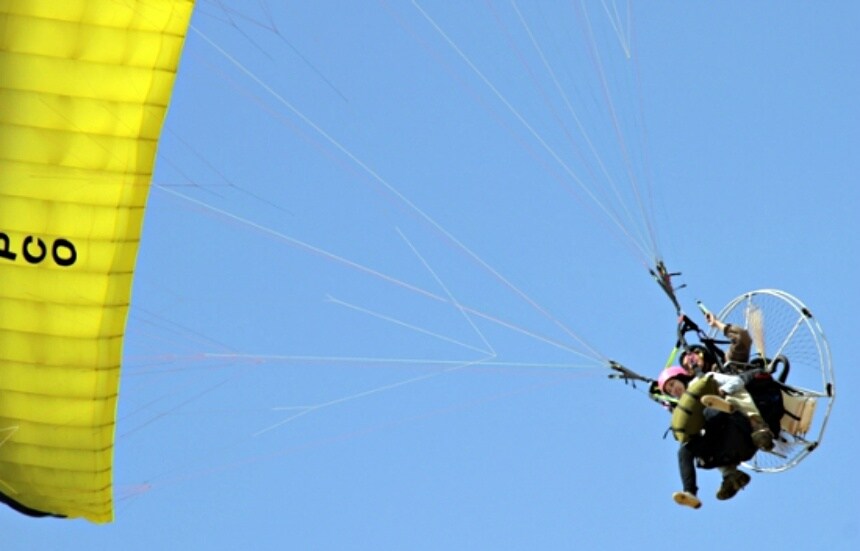 Take off on a Fun Tandem Paraglider Flight