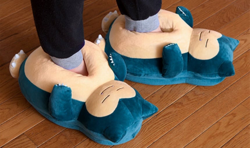 Slip Your Feet into Some Snorlax Slippers