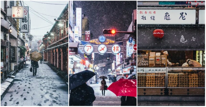 Photographs of Snow Covered Tokyo