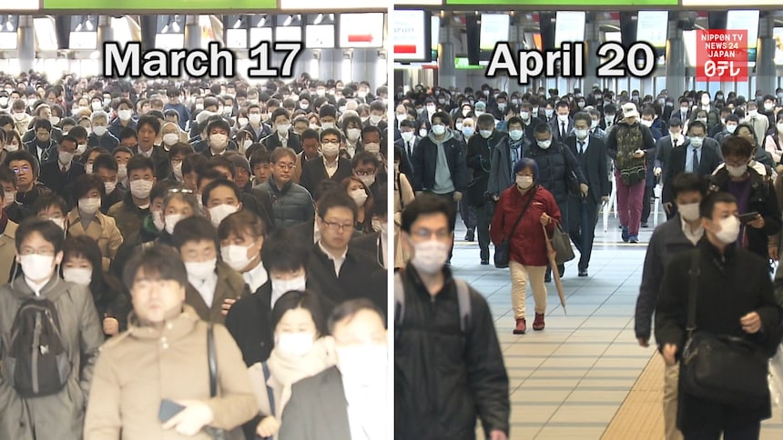 Social Distancing Reduces Tokyo Train Traffic