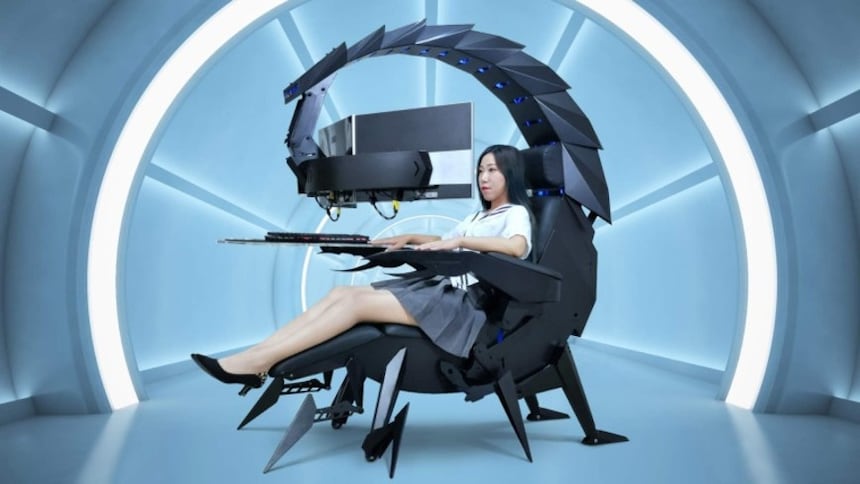 Robo-Scorpion Chair Perfect for Villain Lair