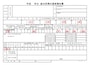 源泉徴収票の例。１年間の収入と所得税が計算される過程が記入されている