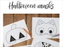 ハロウィンのお面無料ダウンロード 　It's Always Autumn Halloween Masks to Print and Color