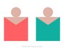 日本人の標準的な肌色（ピンク系）とトップスの配色例：左から、ウォーターメロン、ミントグリーン