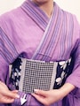 浴衣の着崩れ直し方4.下に引いて整えます。（通常はこれでOK