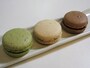 「あんペーストマカロン」左から抹茶・マスカルポーネ・こしあん