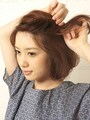 前髪も巻いておくとやりやすい
