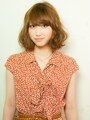 鎖骨レングスのミディアムレイヤー