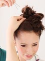 正面とサイドを交互に鏡でチェックして