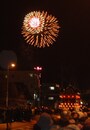 秩父夜祭（13）／夜空を彩る花火と屋台のコラボレーション！