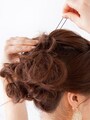 美人シニヨンヘアアレンジ・ロング