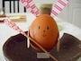 固ゆで卵と紙でお月見工作・製作！ 卵のうさぎ