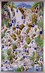 会田誠『滝の絵』 2007-10年　アクリル絵具、キャンバス　439×272cm　国立国際美術館蔵、大阪　Courtesy: Mizuma Art Gallery
