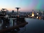 テラス席から見た夕闇