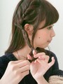 ３～4カ所つくると編みこみ風に見える