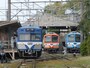 流山線の車両はカラフルだ
