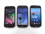GALAXY Nexus(左）、GALAXY S III（中央）、GALAXY S III α（右）