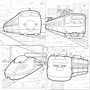 J電車ぬりえ 塗り絵 無料 ダウンロード　R西日本 鉄道ファンコーナー