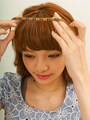 前髪とサイドの毛束はだしておく