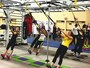IHRSA2013でのTRX関連ブース。多くの人が訪れていた