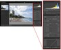 現像モジュールの補正や編集を行うパネル。各ツールを操作して調整する。