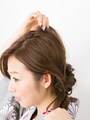 トップの髪を引き出す