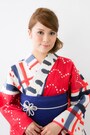 トリコロールカラーの浴衣