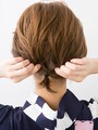 この隙間に毛束を丸めこむ