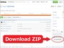 「Download ZIP」ボタンで一括ダウンロード