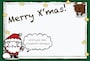 グリーティングカード　クリスマス　イラスト　カラー　かわいい