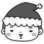 男の子　クリスマス　イラスト　白黒　かわいい