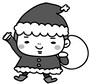 男の子　クリスマス　イラスト　白黒　かわいい