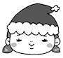 女の子　クリスマス　イラスト　白黒　かわいい