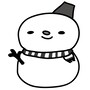 雪だるま　クリスマス　イラスト　白黒　かわいい