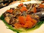 秋刀魚のコンフィ 焼き茄子とトマトの赤ワイン酢マリネ