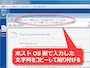 ホストOS側からコピーし、ゲストOS側へ貼り付け
