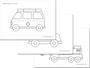 可愛いイラストタッチのはたらく車「ぬりえやさんドットコム」