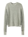 3.1 Phillip Lim／CROPPED MIXED STITCH PULLOVER Lime