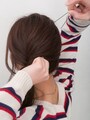短くて結び目まで届かない場合はアメピンで固定するとよい