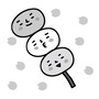 お花見　イラスト　桜　白黒　かわいい