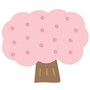 卒業　イラスト　桜の木　カラー　かわいい
