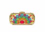 Gold tone bright gem stone box clutch bag（River Island）