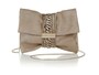 Chandra glittered suede shoulder bag（Jimmy Choo）