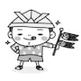 男の子　こどもの日　白黒　カラー　かわいい