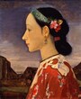 藤島武二《女の横顔》1926-27 年  油彩・板 ポーラ美術館蔵