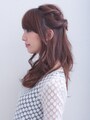ロングねじりハーフアップ・サイド