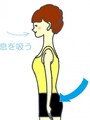 息を吸いながら元に戻します