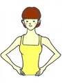 息を吸い、背を高く意識しながら元の姿勢へ