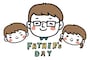 お父さんとこども　父の日　イラスト　カラー　かわいい